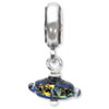 Reflection Beads Sterling Silver Rainbow Dichroic Glass Dangle Bead