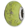 Reflection Beads Sterling Silver Green w/Platinum Foil Ceramic Bead
