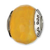 Reflection Beads Sterling Silver Yellow Cracked Agate w/Shell Stone Bead