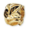 Reflection Beads 14k Yellow Gold Leaf Design Bead