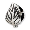 Reflection Beads Sterling Silver Leaf Design Bead