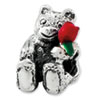 Reflection Beads Sterling Silver Kids Bear with Flower Bead
