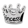 Reflection Beads Sterling Silver Kids Princess Crown Bead