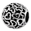Reflection Beads Sterling Silver Hearts Bali Bead