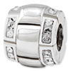 Reflection Beads Sterling Silver Clear CZ Bali Bead