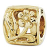 Reflection Beads 14k Yellow Gold Floral Bead