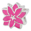 Reflection Beads Sterling Silver Pink Enameled Flower Bead