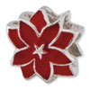 Reflection Beads Sterling Silver Red Enameled Flower Bead