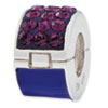 Reflection Beads Sterling Silver Purple Crystal Bead