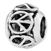 Reflection Beads Sterling Silver Peace Sign Bead