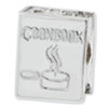 Reflection Beads Sterling Silver White Enameled Cookbook Bead