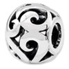 Sterling Silver Reflecitons Swirl Bali Bead
