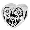 Reflection Beads Sterling Silver Mom Heart Bead