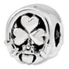 Reflection Beads Sterling Silver Three Leaf Clover Bead