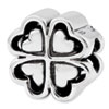 Reflection Beads Sterling Silver Four Leaf Heart Clover Bead