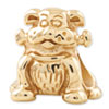 Reflection Beads Sterling Silver and Gold-plated Dog with Bone Bead