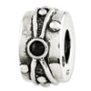 Reflection Beads Sterling Silver Black Swarovski Elements Bead