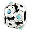 Reflection Beads Sterling Silver Turquoise Flowers Bead