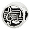 Reflection Beads Sterling Silver Music Notes and Staff Bead
