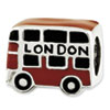 Reflection Beads Sterling Silver Enameled London Double Decker Bus Bead