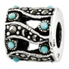 Reflection Beads Sterling Silver Marcasite and Turquoise Bead