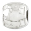 Reflection Beads Sterling Silver White Enameled Flowers Bead