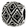 Reflection Beads Sterling Silver Black Swarovski Elements Bead