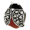 Reflection Beads Sterling Silver Enameled and Marcasite Ladybug Bead