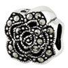 Reflection Beads Sterling Silver Marcasite Flower Bead