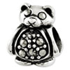 Reflection Beads Sterling Silver Marcasite Bear Bead