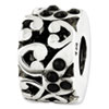 Reflection Beads Sterling Silver Black Swarovski Elements Bead