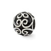 Reflection Beads Sterling Silver Black Enamel Bali Bead