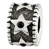 Reflection Beads Sterling Silver Black Swarovski Elements Star Bead