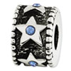 Reflection Beads Sterling Silver Blue Swarovski Elements Star Bead