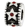 Reflection Beads Sterling Silver Red Swarovski Elements Star Bead
