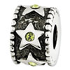 Reflection Beads Sterling Silver Green Swarovski Elements Star Bead
