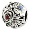 Reflection Beads Sterling Silver Multicolor Swarovski Elements Flower Bead