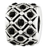 Reflection Beads Sterling Silver Black Swarovski Elements Bead