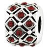 Reflection Beads Sterling Silver Red Swarovski Elements Bead
