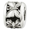 Reflection Beads Sterling Silver White Enameled Butterfly Bead