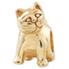 Reflection Beads Sterling Silver and Gold-plated Cat Bead