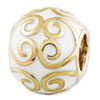 Reflection Beads Sterling Silver Gold-plated and Enameled Bali Bead