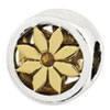 Reflection Beads Sterling Silver Gold-plated Flower Bead