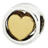 Reflection Beads Sterling Silver Gold-plated Heart Bead