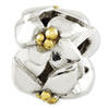 Reflection Beads Sterling Silver Gold-plated and Polished Flowers Bead