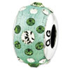 Reflection Beads Sterling Silver Green Molded with Swarovski Elements Bead