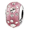 Reflection Beads Sterling Silver Pink Molded with Swarovski Elements Bead