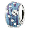Reflection Beads Sterling Silver Blue Molded with Swarovski Elements Bead