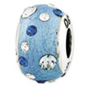Reflection Beads Sterling Silver Blue Molded and Swarovski Elements Bead