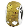 Reflection Beads Sterling Silver Yellow Molded and Swarovski Elements Bead